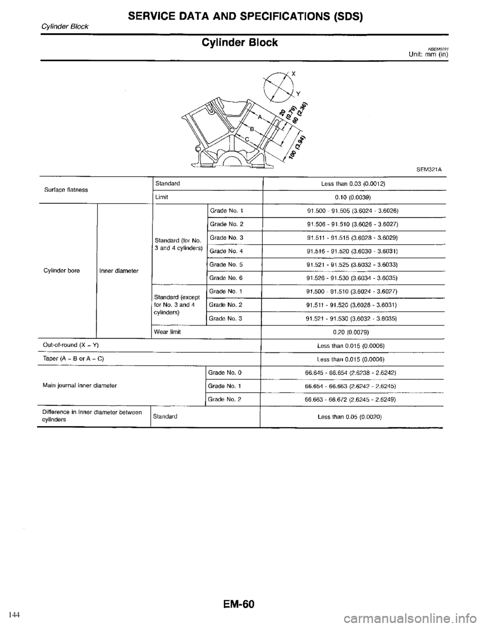INFINITI QX4 1998  Factory Service Manual 144 