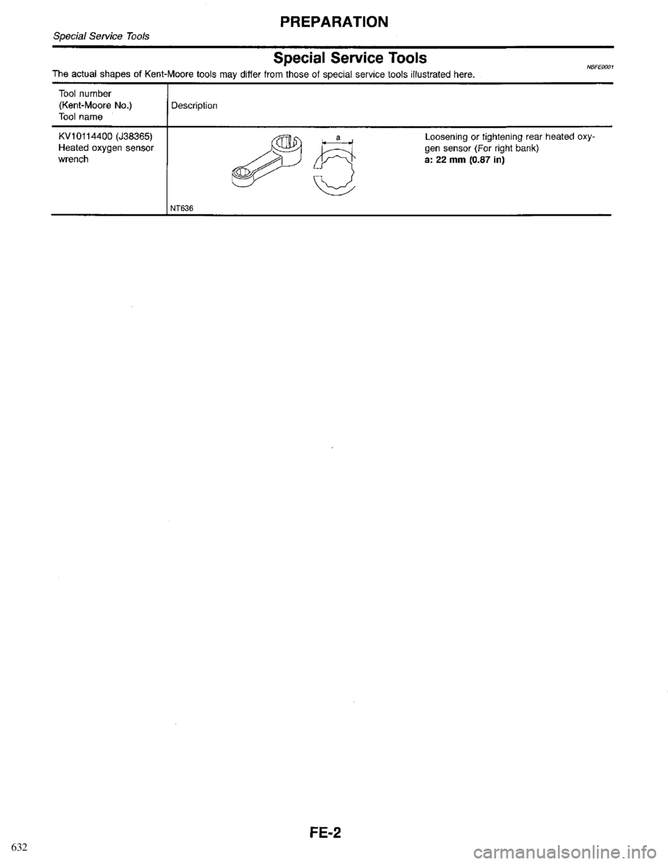 INFINITI QX4 1998  Factory Service Manual 632 