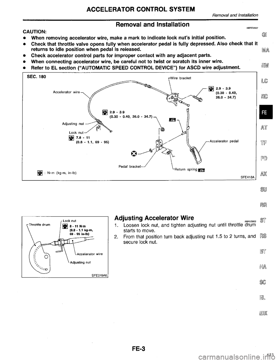 INFINITI QX4 1998  Factory Service Manual 633 