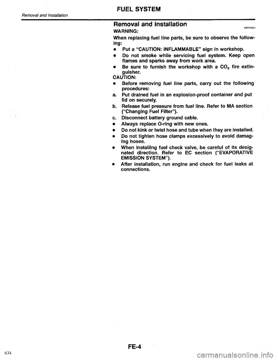 INFINITI QX4 1998  Factory Service Manual 634 