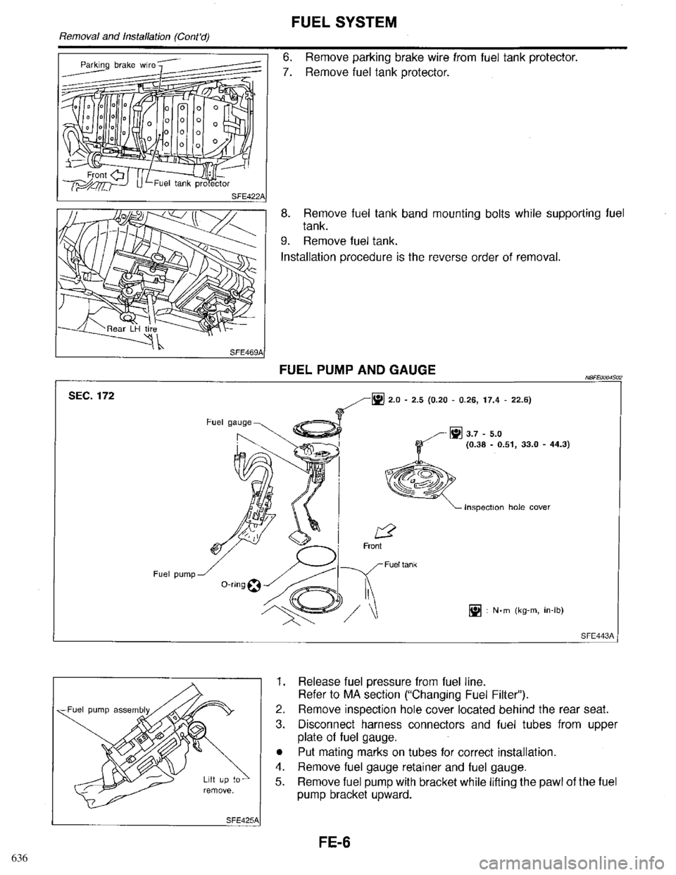 INFINITI QX4 1998  Factory Service Manual 636 