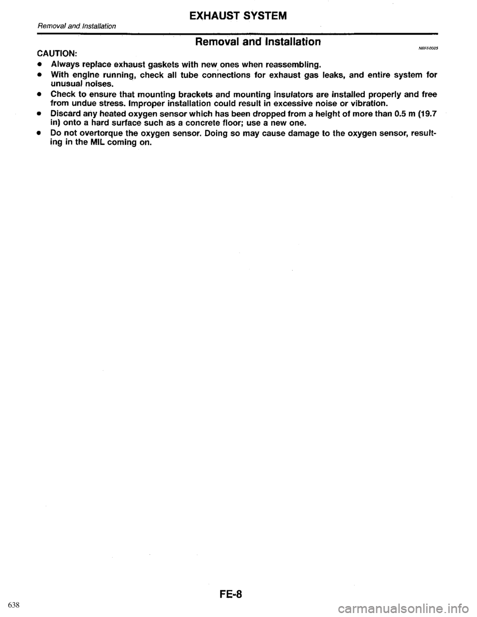INFINITI QX4 1998  Factory Service Manual 638 