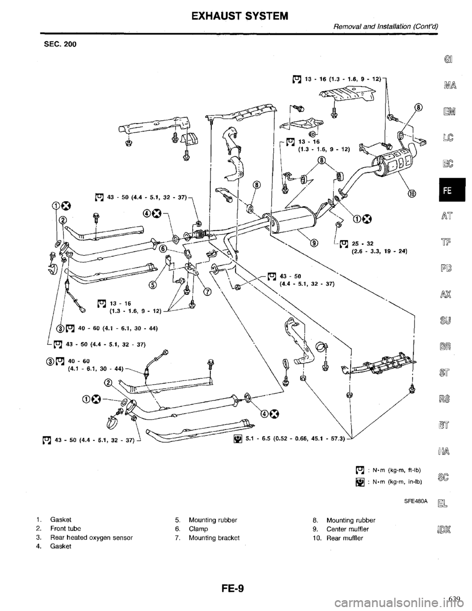 INFINITI QX4 1998  Factory Service Manual 639 