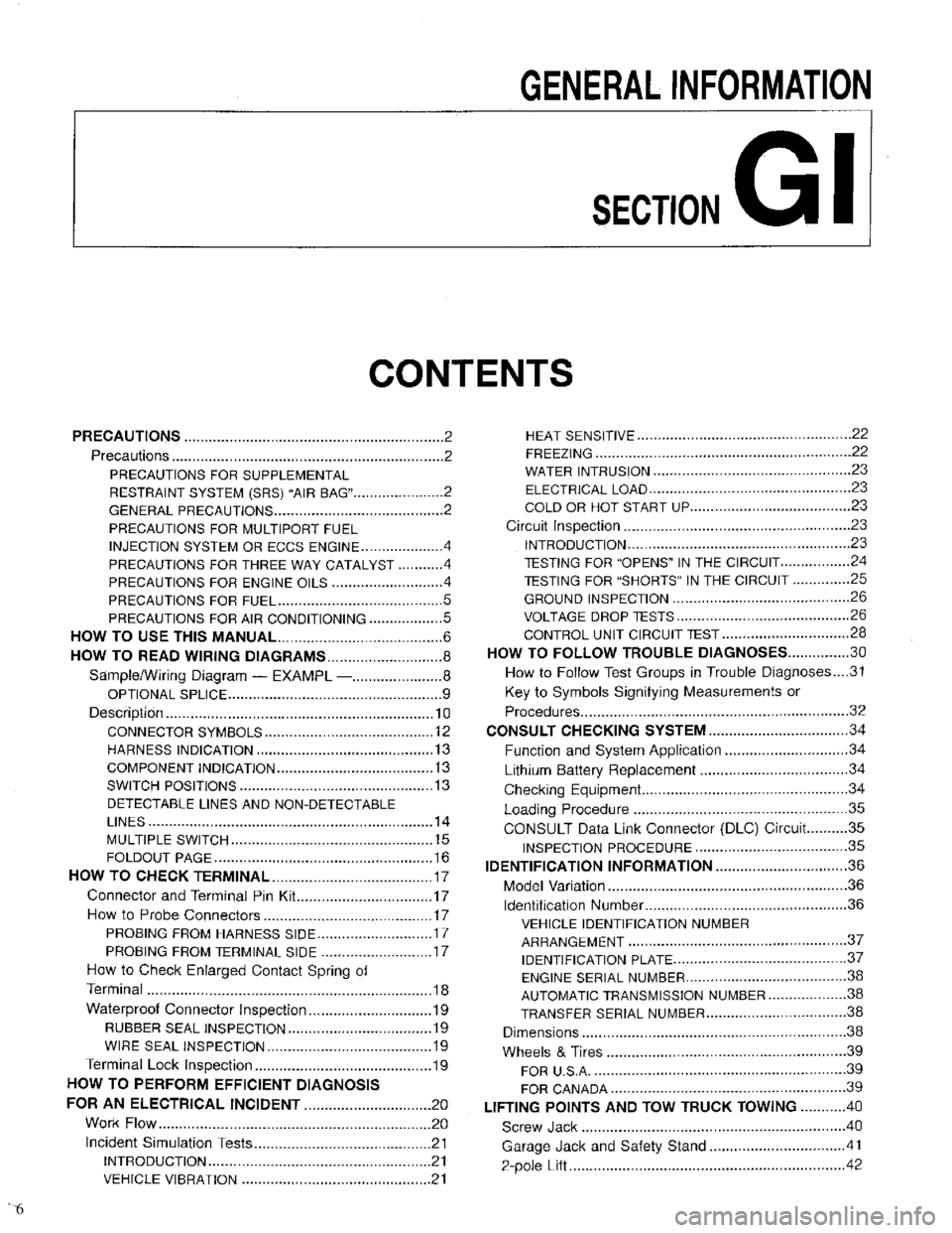 INFINITI QX4 1998  Factory Service Manual 6 