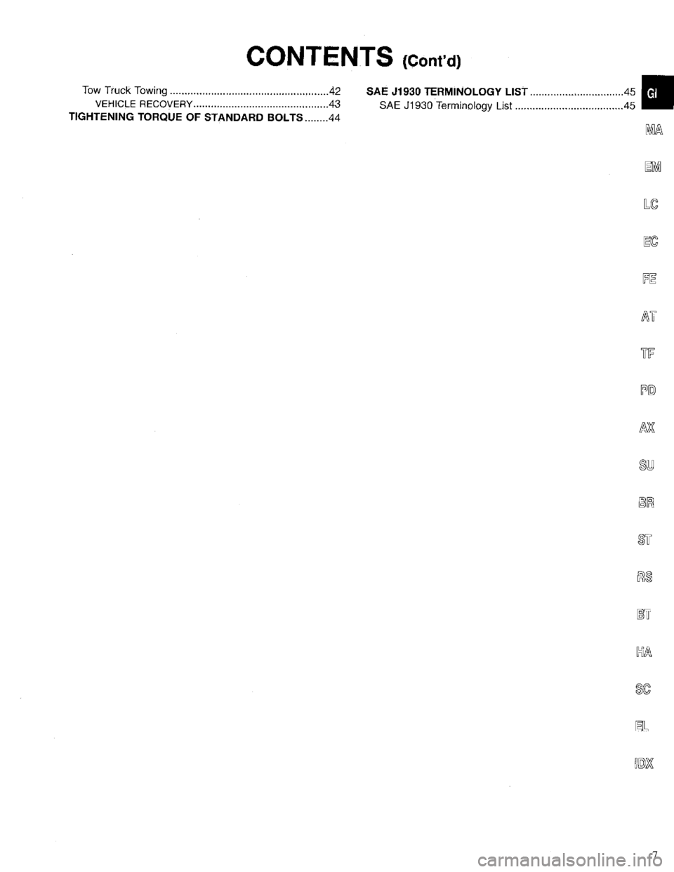 INFINITI QX4 1998  Factory Service Manual 7 