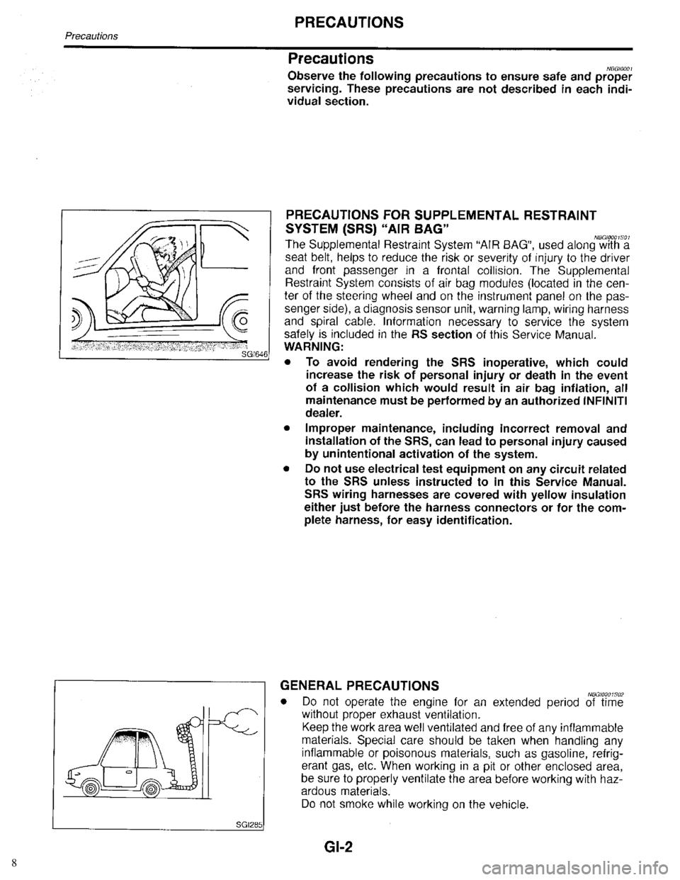 INFINITI QX4 1998  Factory Service Manual 8 