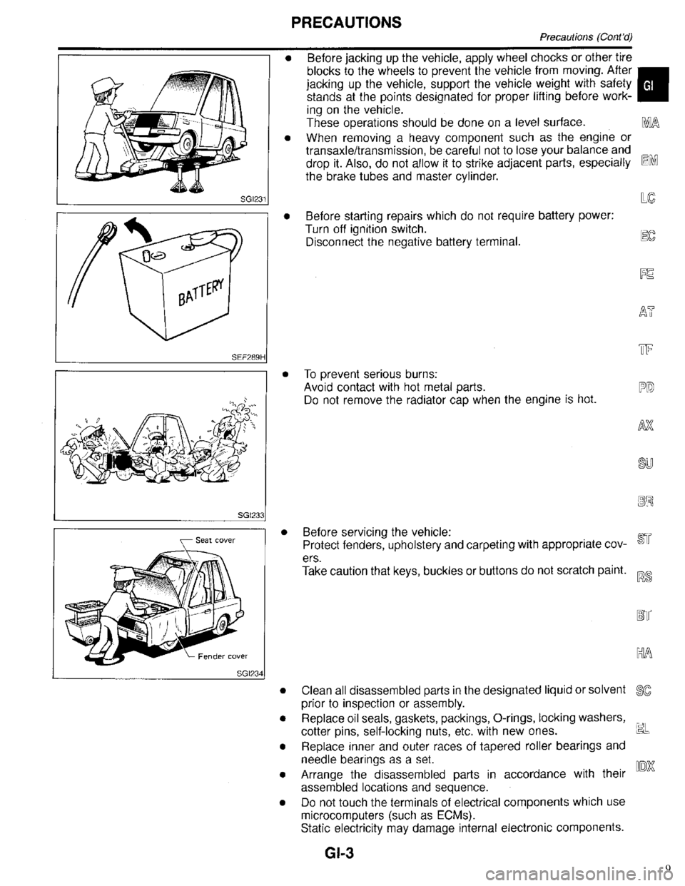 INFINITI QX4 1998  Factory Service Manual 9 