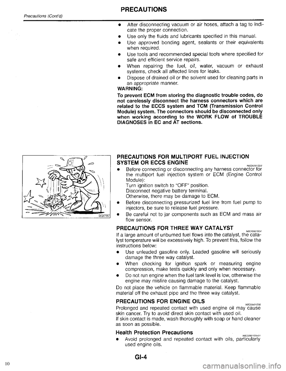 INFINITI QX4 1998  Factory Service Manual 10 