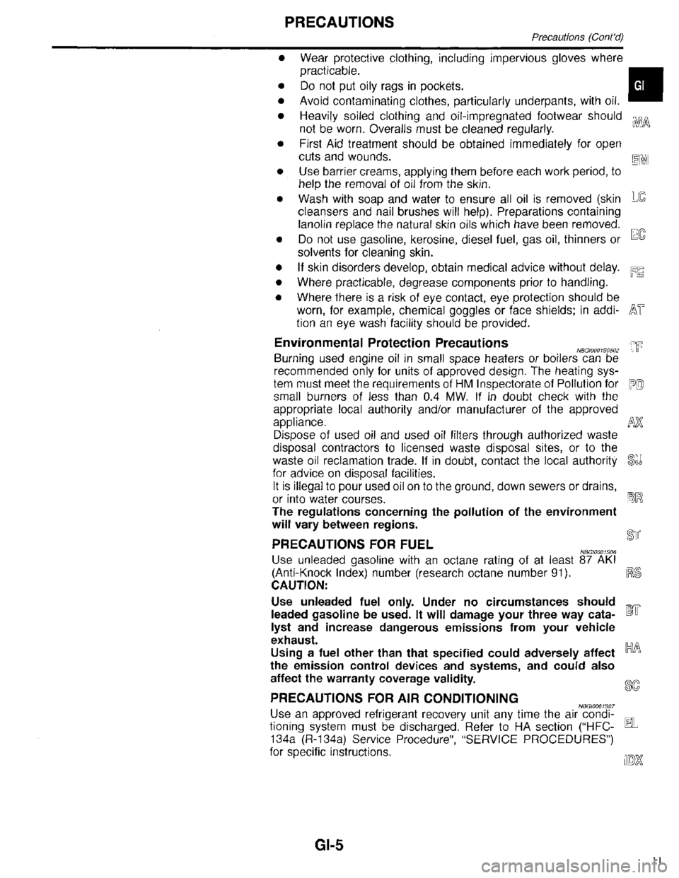 INFINITI QX4 1998  Factory Service Manual 11 