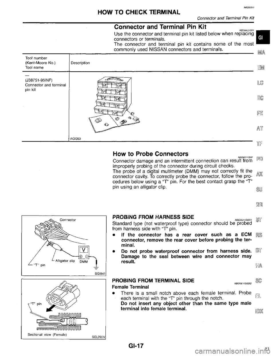 INFINITI QX4 1998  Factory Service Manual 23 