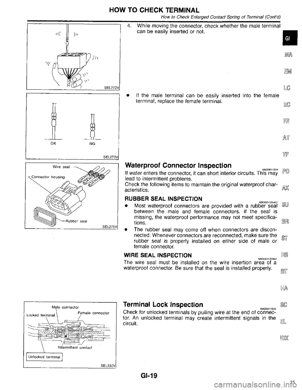 INFINITI QX4 1998  Factory Service Manual 25 