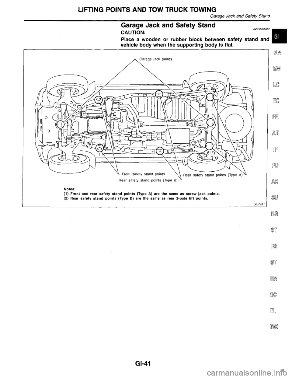 INFINITI QX4 1998  Factory Service Manual 47 