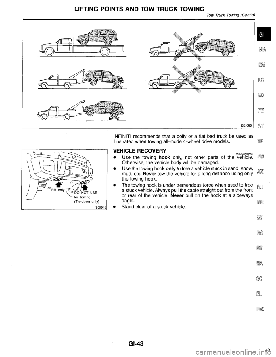 INFINITI QX4 1998  Factory Service Manual 49 