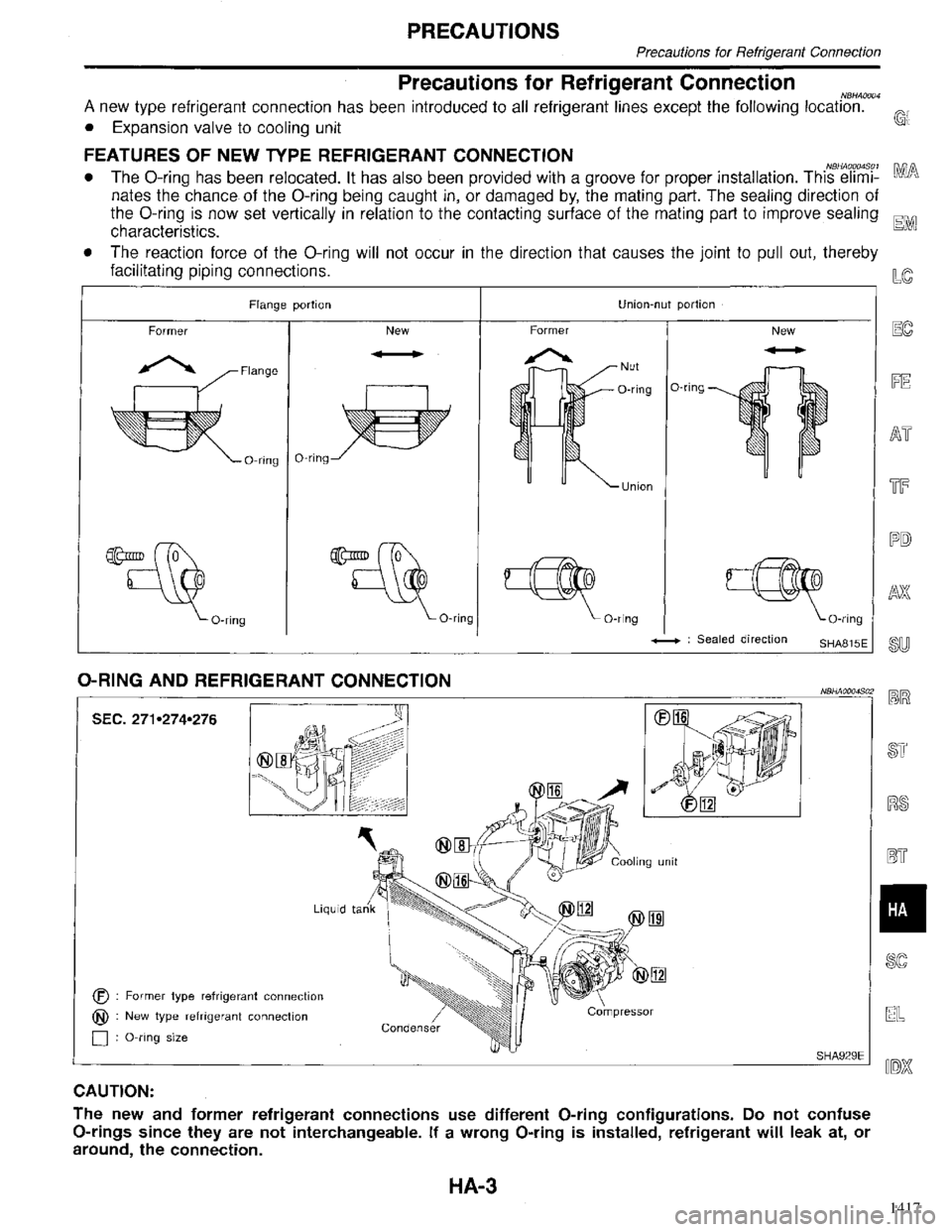 INFINITI QX4 1998  Factory Service Manual 1417 