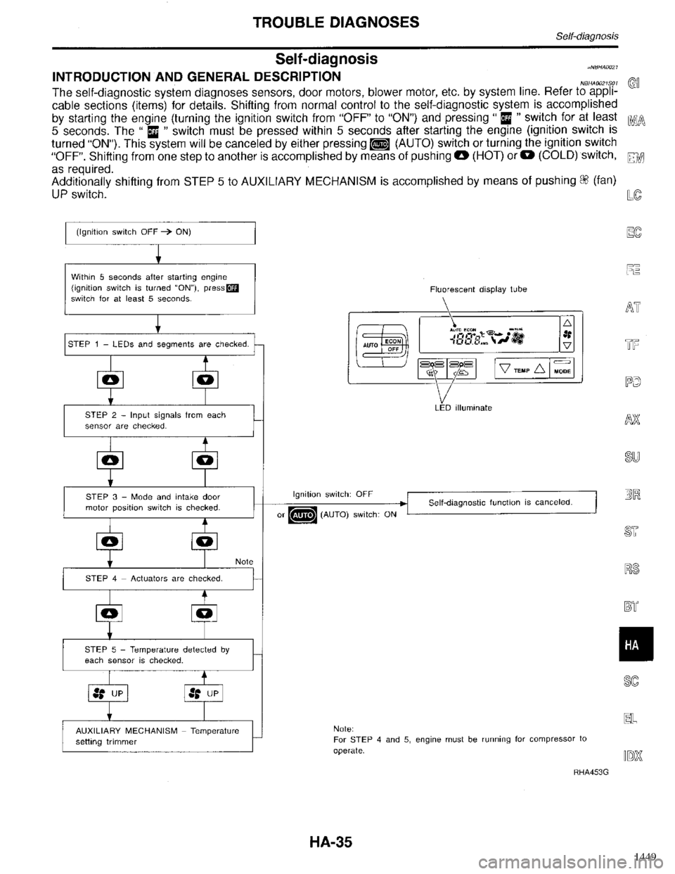INFINITI QX4 1998  Factory Service Manual 1449 