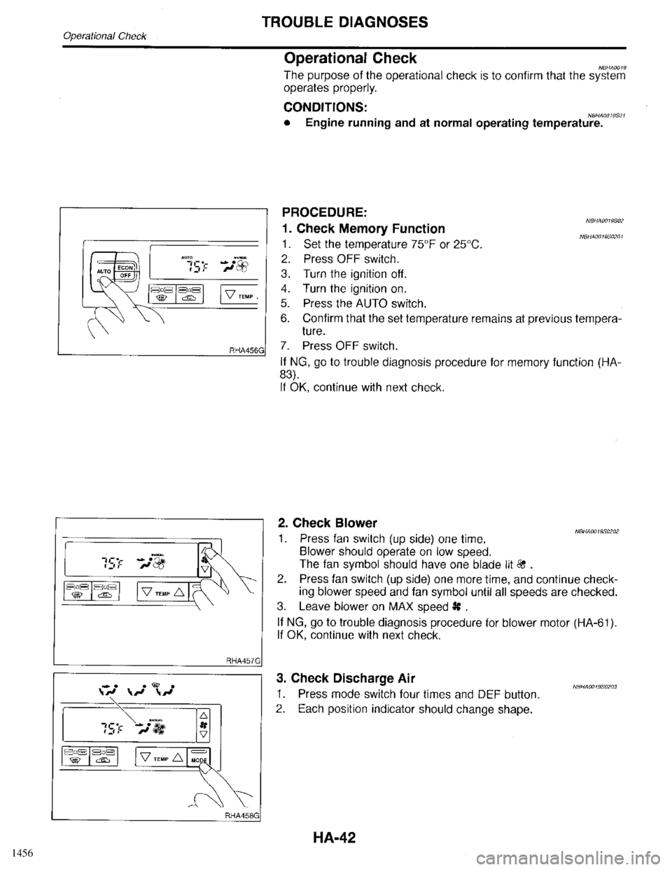INFINITI QX4 1998  Factory Service Manual 1456 
