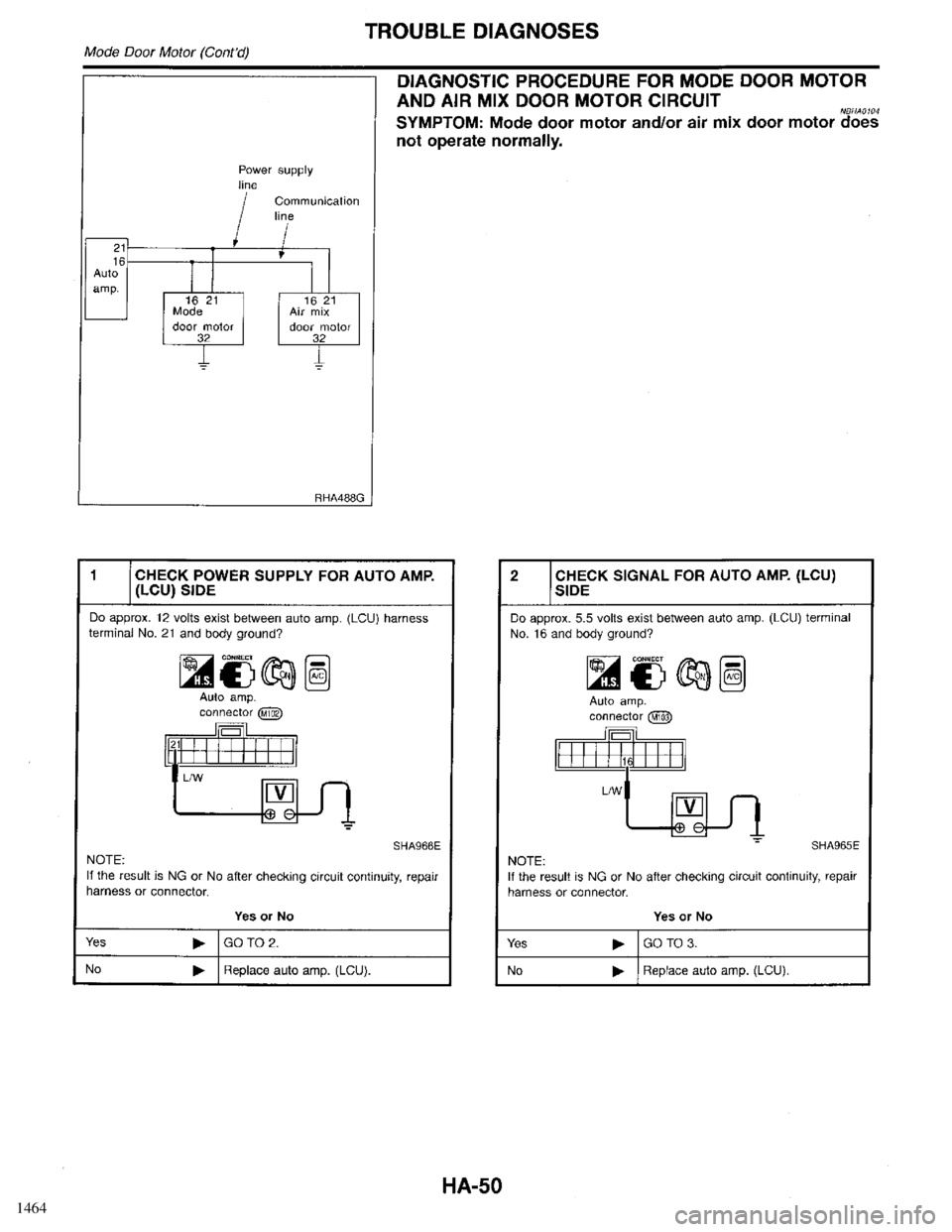 INFINITI QX4 1998  Factory Service Manual 1464 