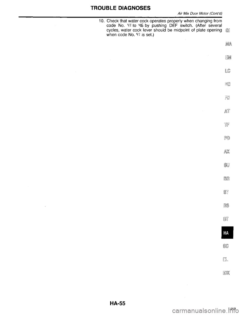 INFINITI QX4 1998  Factory Service Manual 1469 