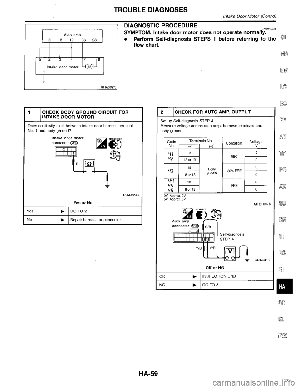 INFINITI QX4 1998  Factory Service Manual 1473 