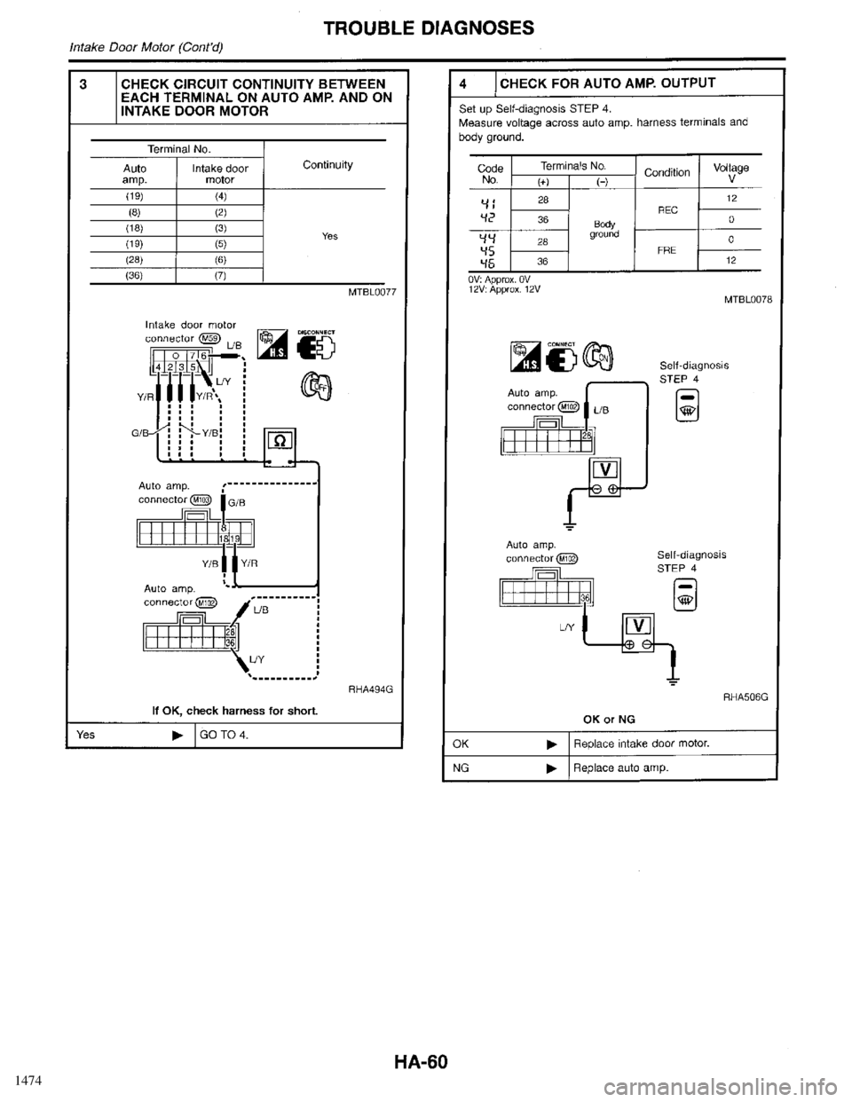 INFINITI QX4 1998  Factory Service Manual 1474 