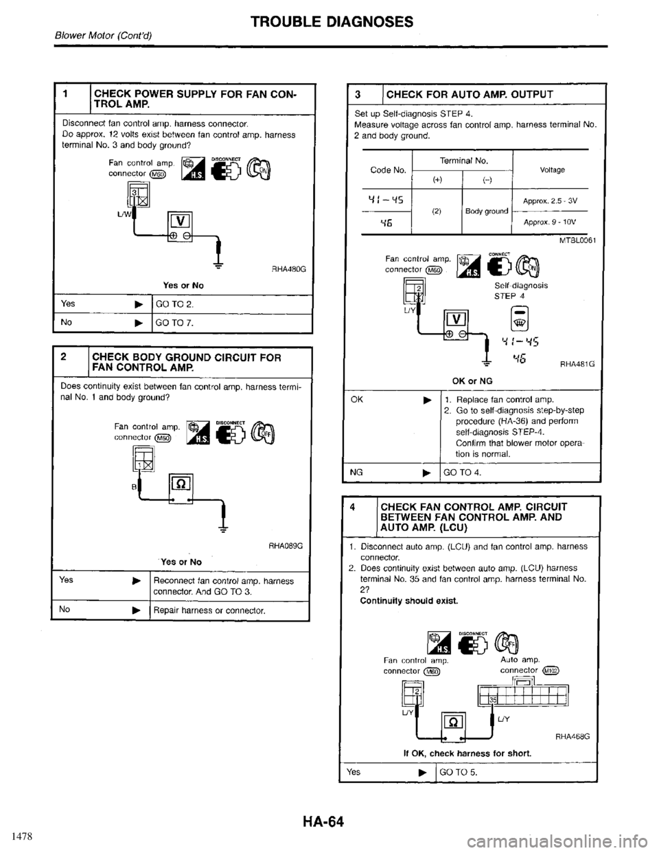 INFINITI QX4 1998  Factory Service Manual 1478 