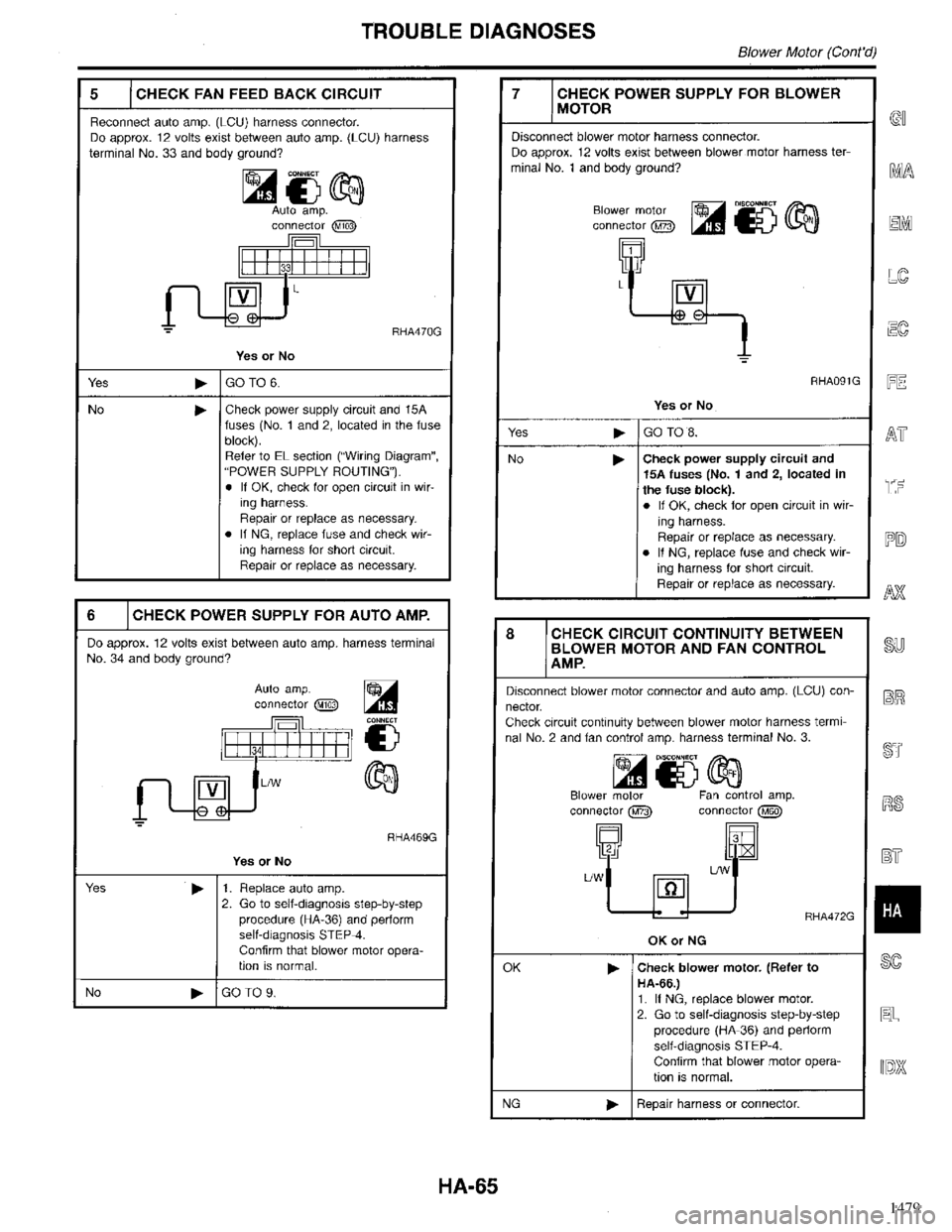 INFINITI QX4 1998  Factory Service Manual 1479 