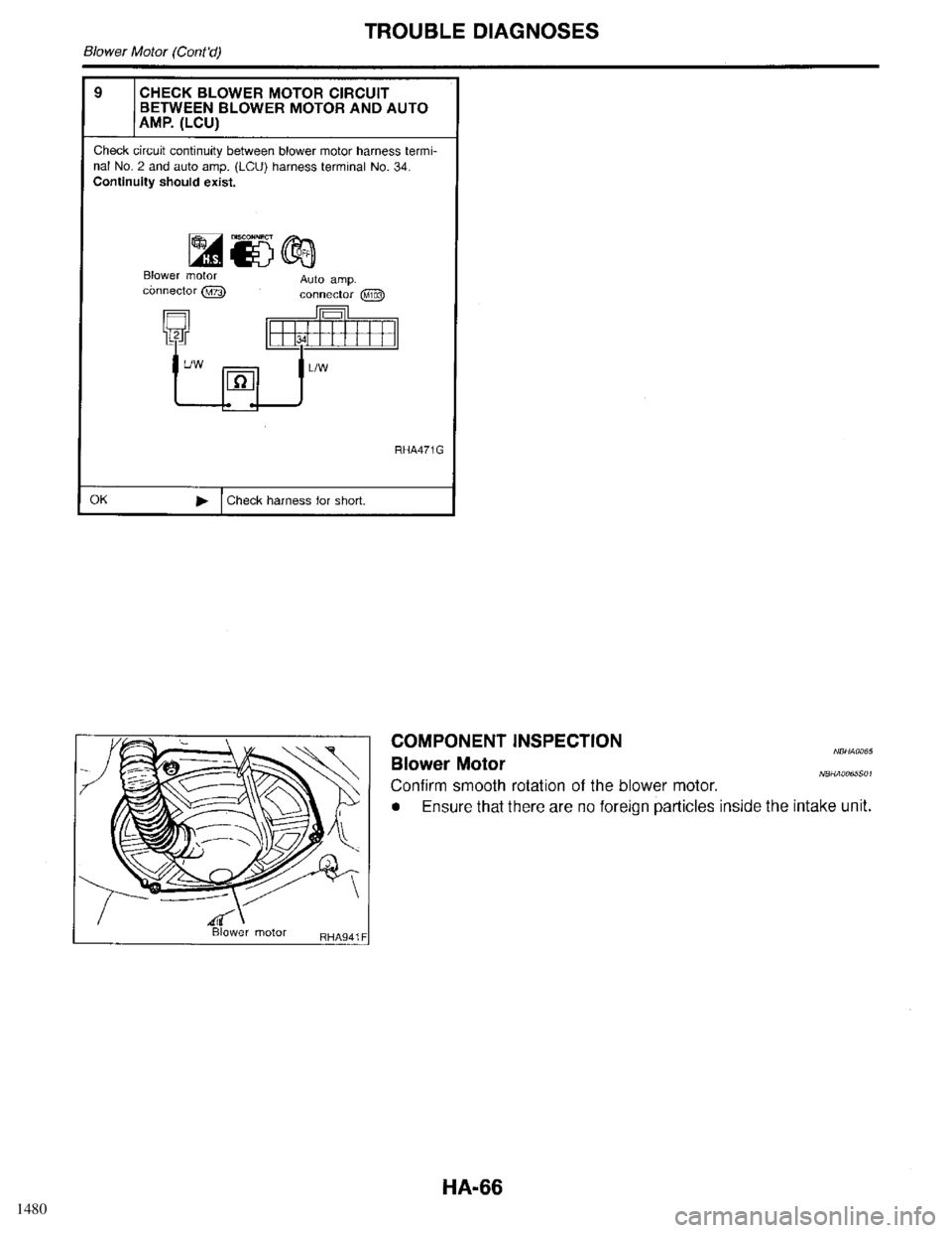 INFINITI QX4 1998  Factory Service Manual 1480 