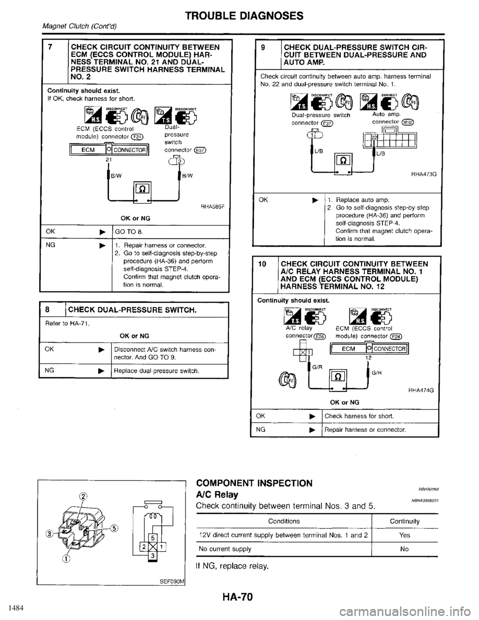 INFINITI QX4 1998  Factory Service Manual 1484 