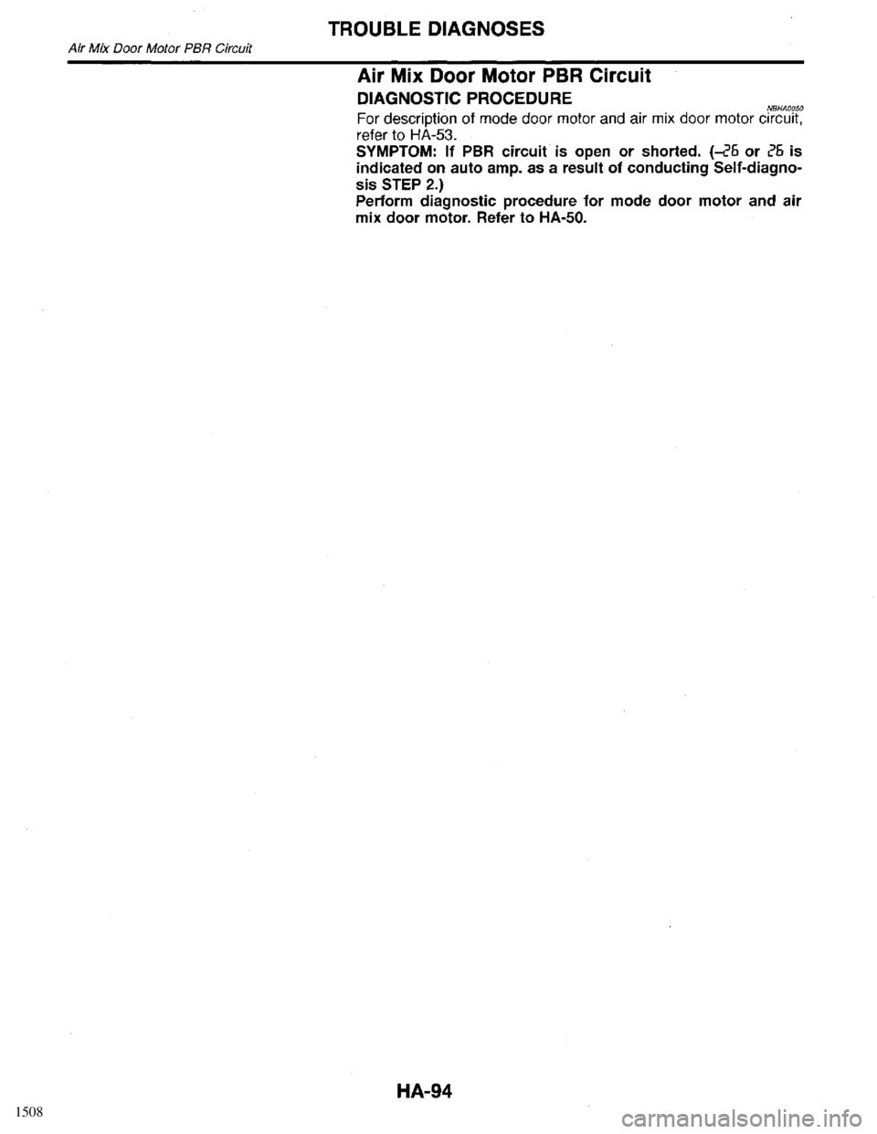 INFINITI QX4 1998  Factory Service Manual 1508 