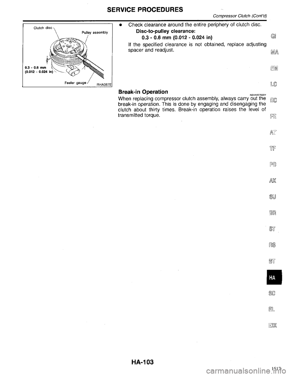 INFINITI QX4 1998  Factory Service Manual 1517 