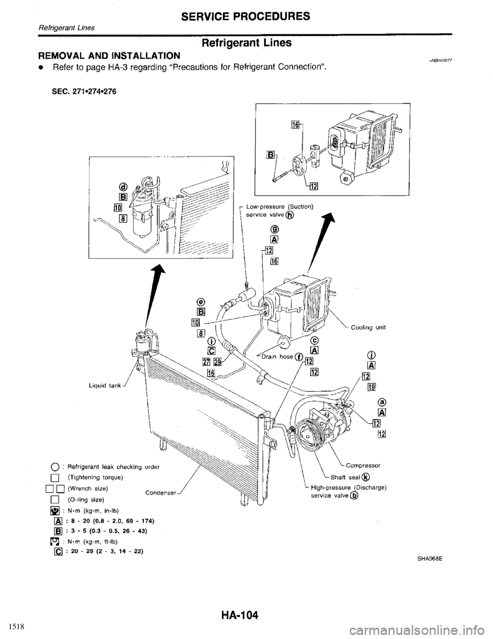 INFINITI QX4 1998  Factory Service Manual 1518 