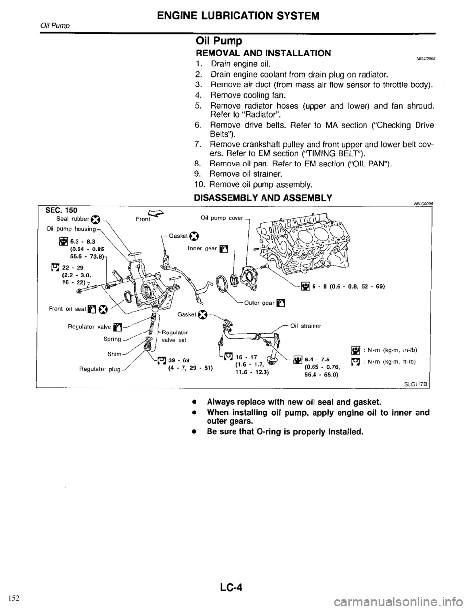 INFINITI QX4 1998  Factory Service Manual 152 