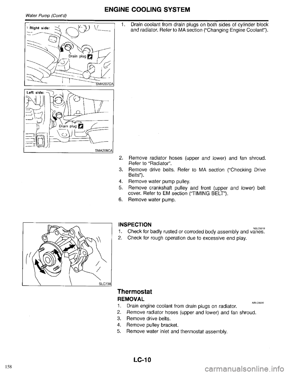 INFINITI QX4 1998  Factory Service Manual 158 