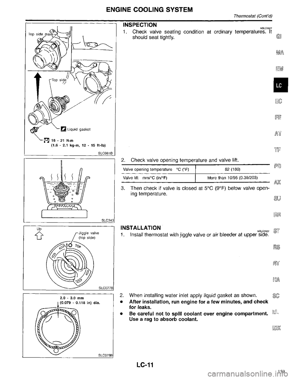 INFINITI QX4 1998  Factory Service Manual 159 