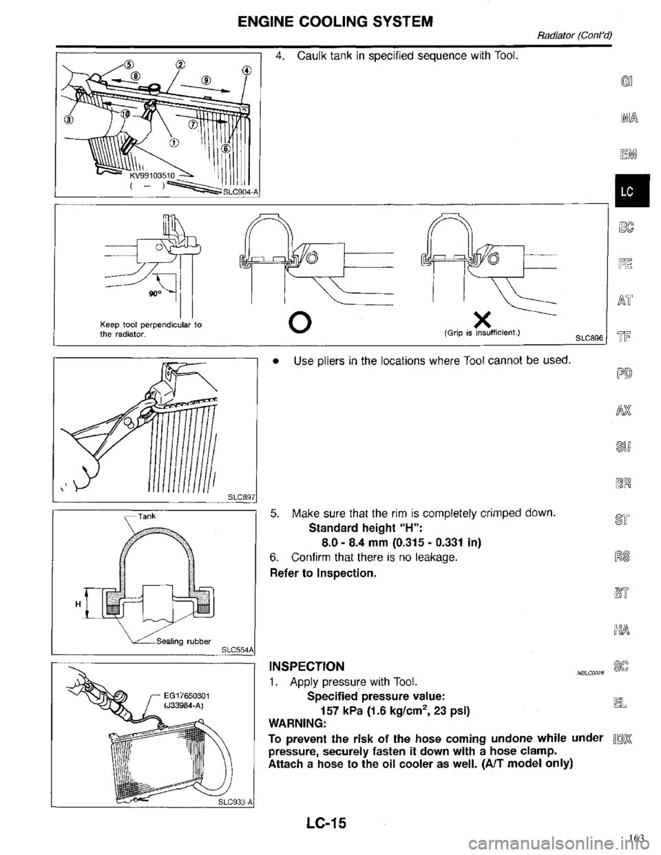 INFINITI QX4 1998  Factory Service Manual 163 
