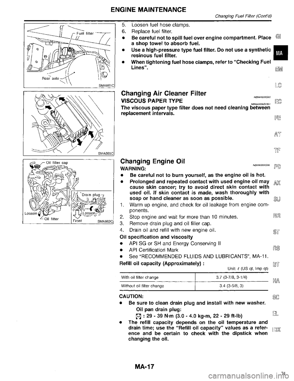 INFINITI QX4 1998  Factory Service Manual 71 
