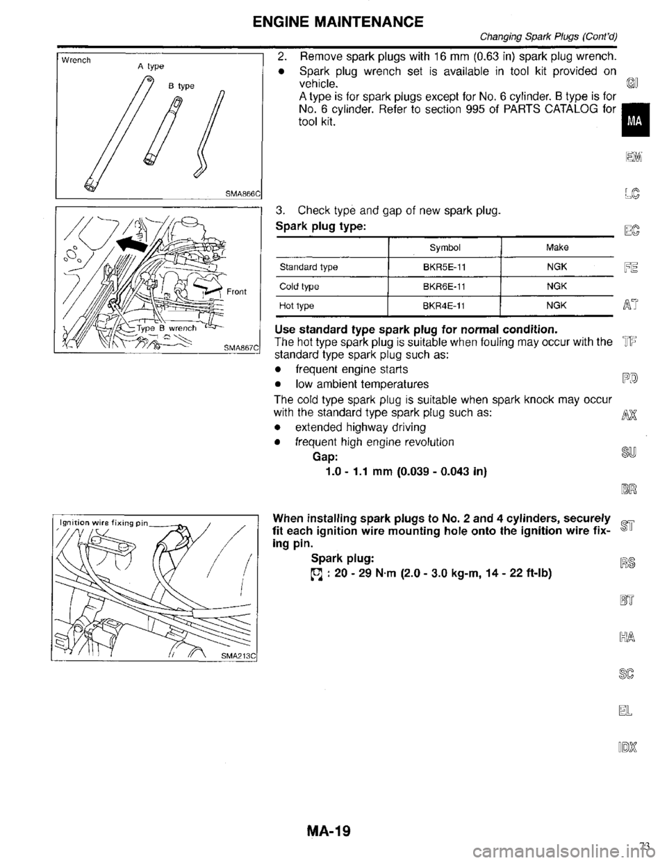INFINITI QX4 1998  Factory Service Manual 73 