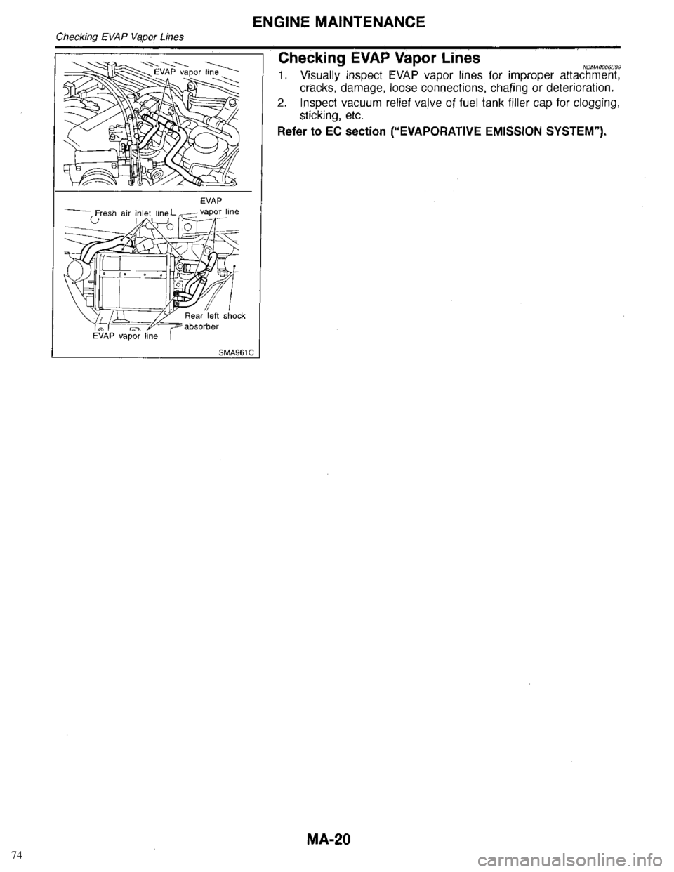 INFINITI QX4 1998  Factory Service Manual 74 