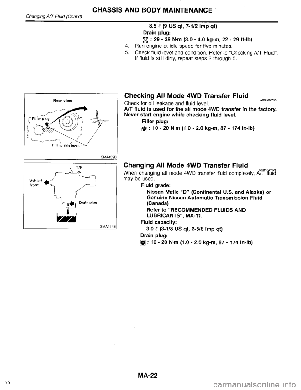 INFINITI QX4 1998  Factory Service Manual 76 