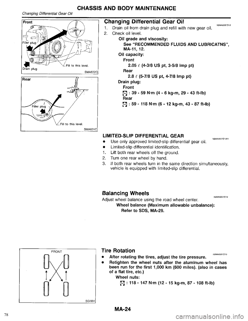 INFINITI QX4 1998  Factory Service Manual 78 