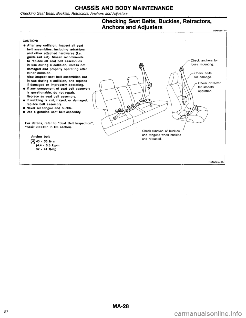 INFINITI QX4 1998  Factory Service Manual 82 