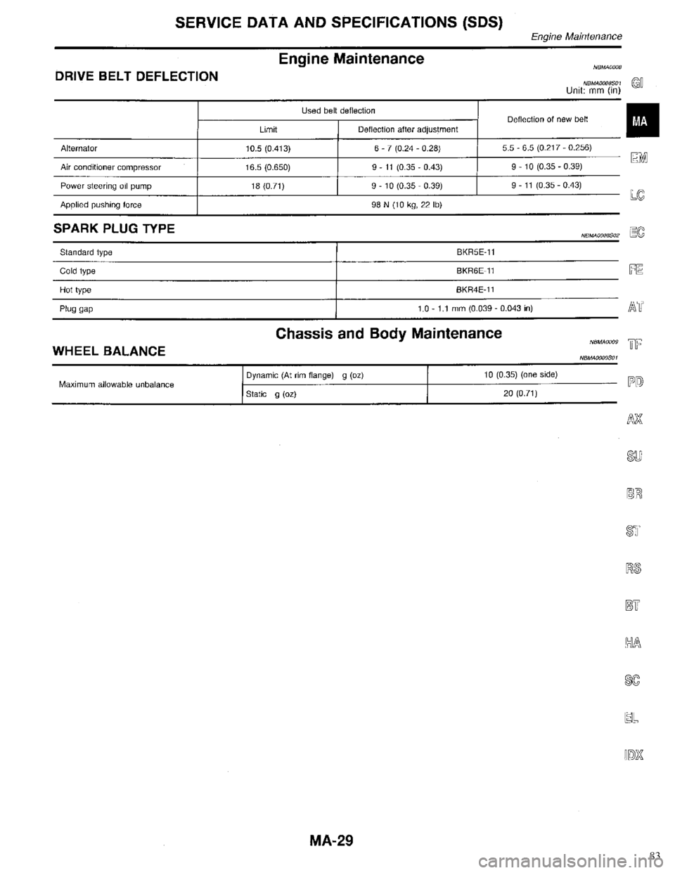 INFINITI QX4 1998  Factory Service Manual 83 