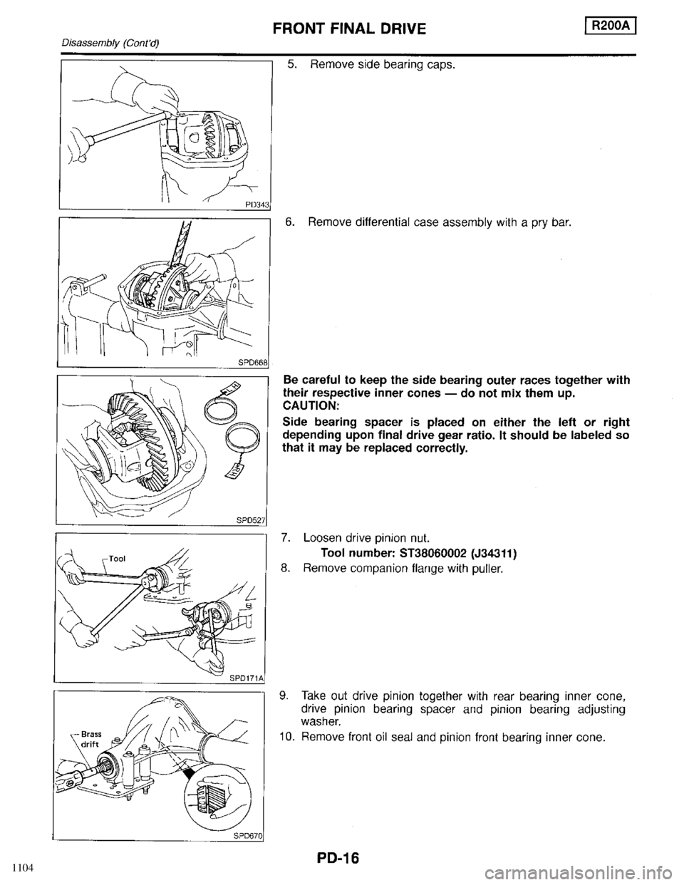 INFINITI QX4 1998  Factory Service Manual 1104 