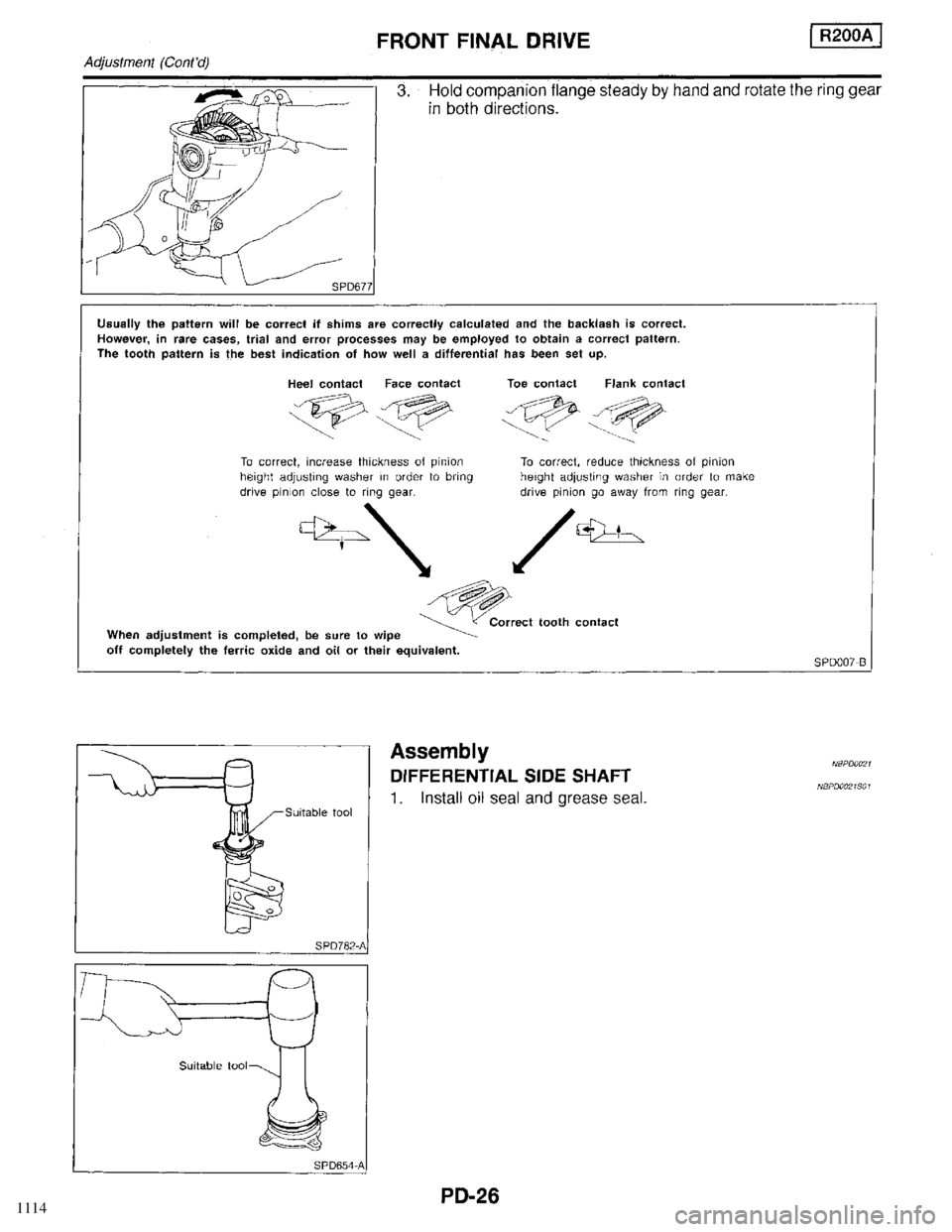 INFINITI QX4 1998  Factory Service Manual 1114 