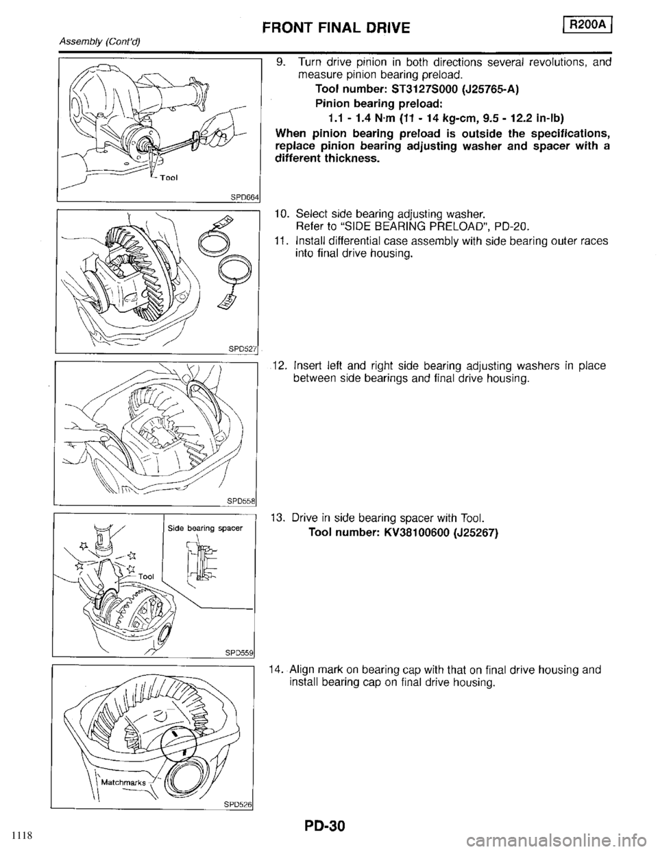 INFINITI QX4 1998  Factory Service Manual 1118 