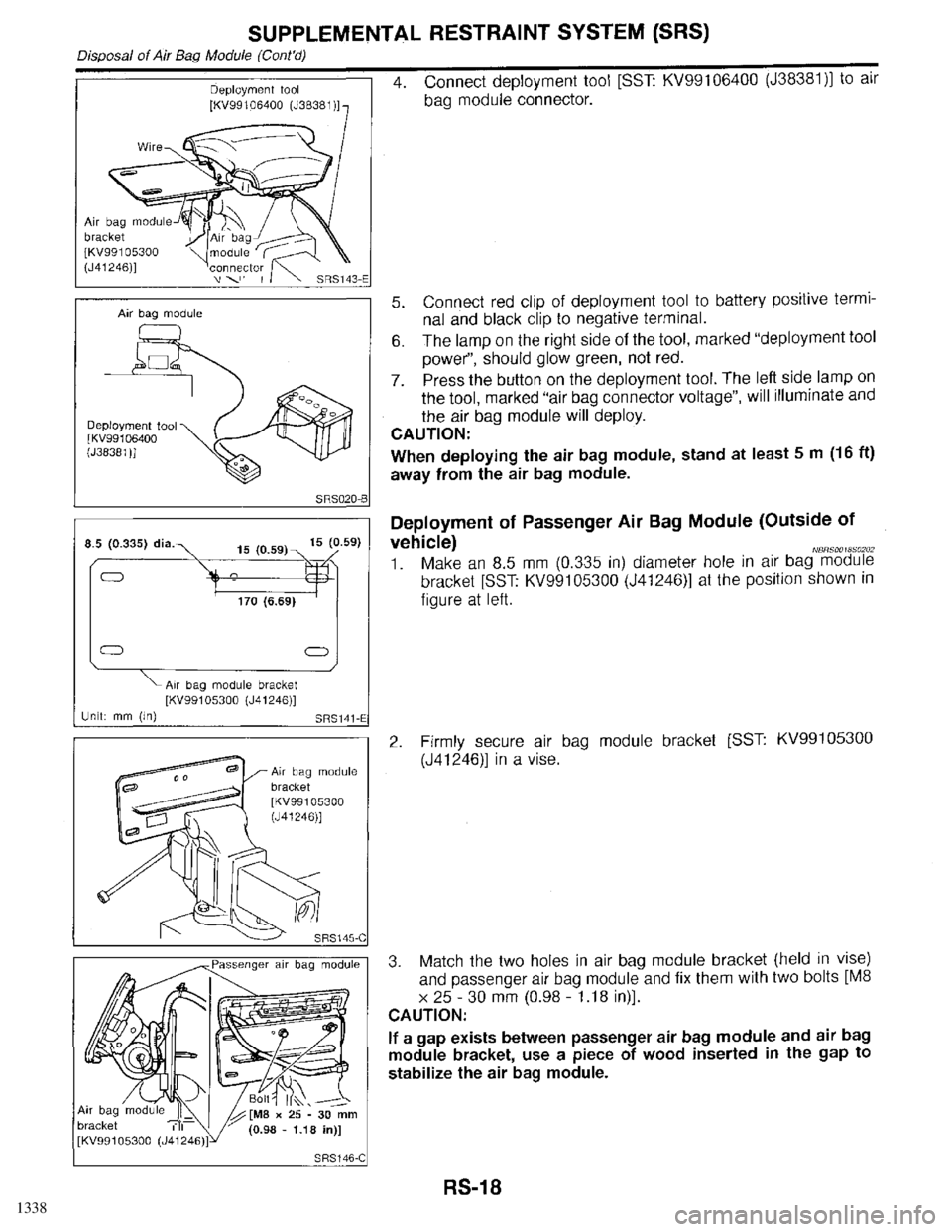 INFINITI QX4 1998  Factory Service Manual 1338 