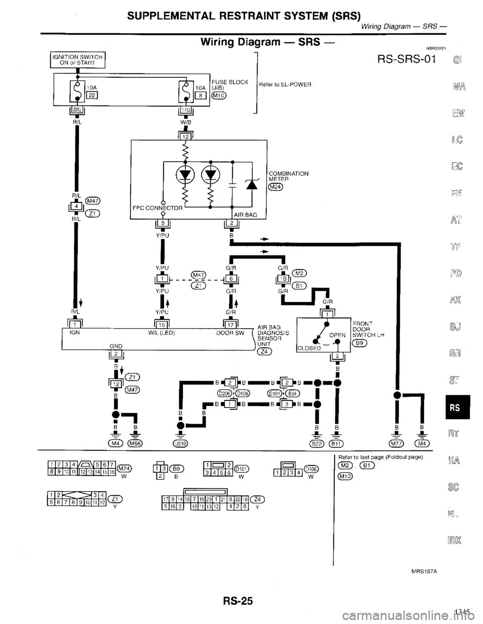 INFINITI QX4 1998  Factory Service Manual 1345 