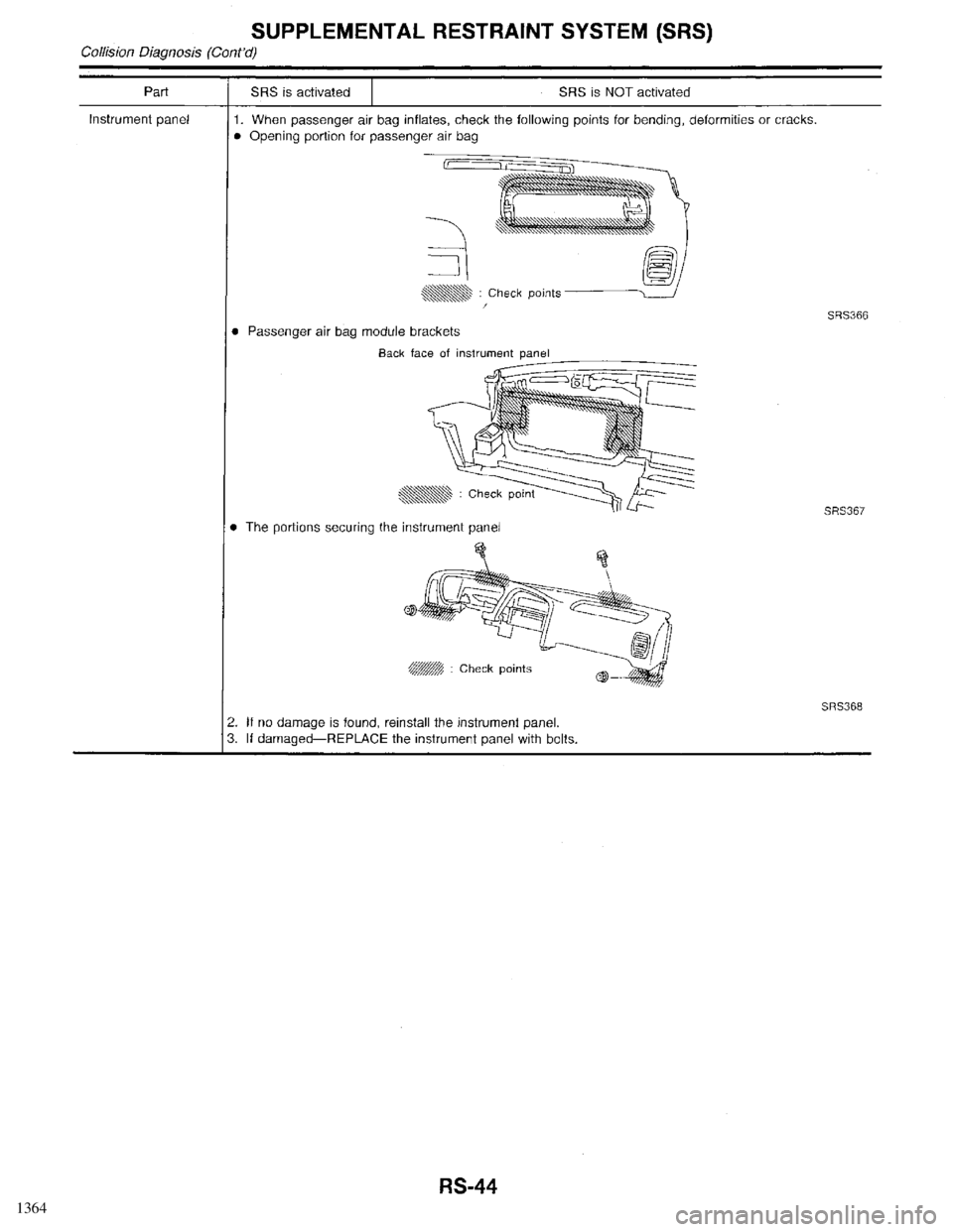 INFINITI QX4 1998  Factory Service Manual 1364 