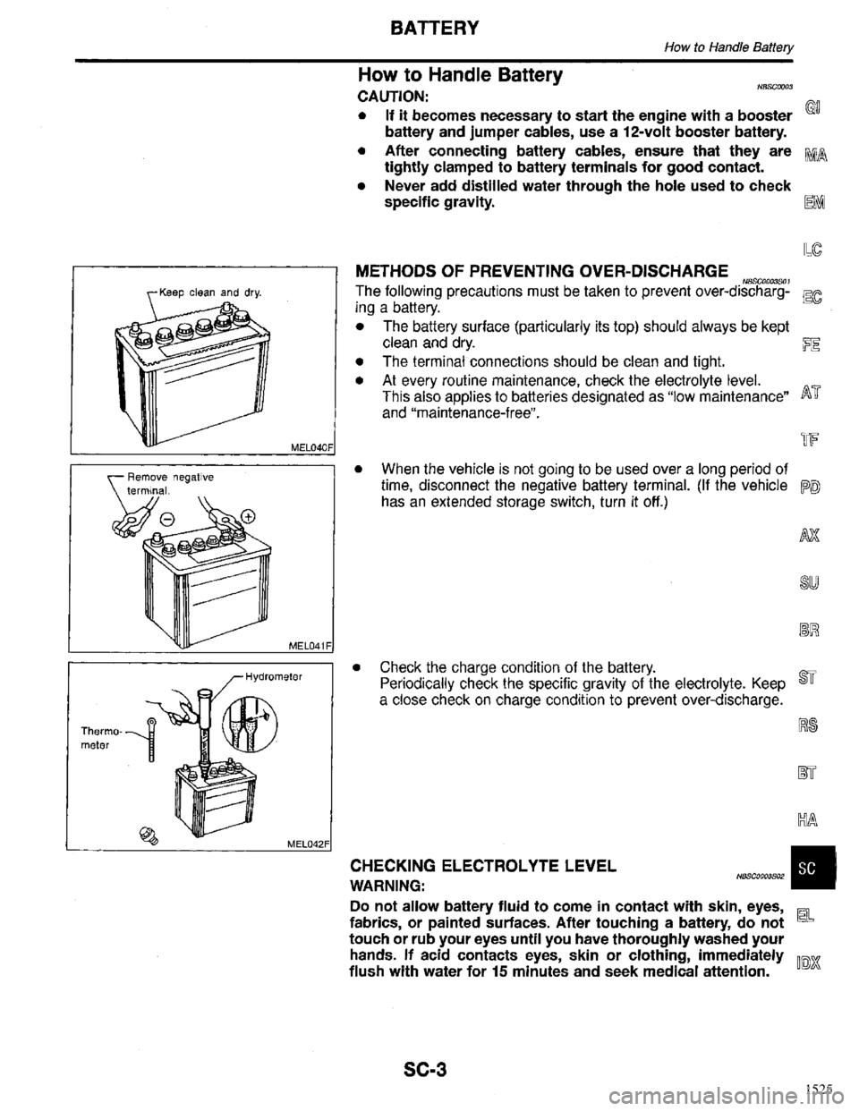INFINITI QX4 1998  Factory Service Manual 1525 
