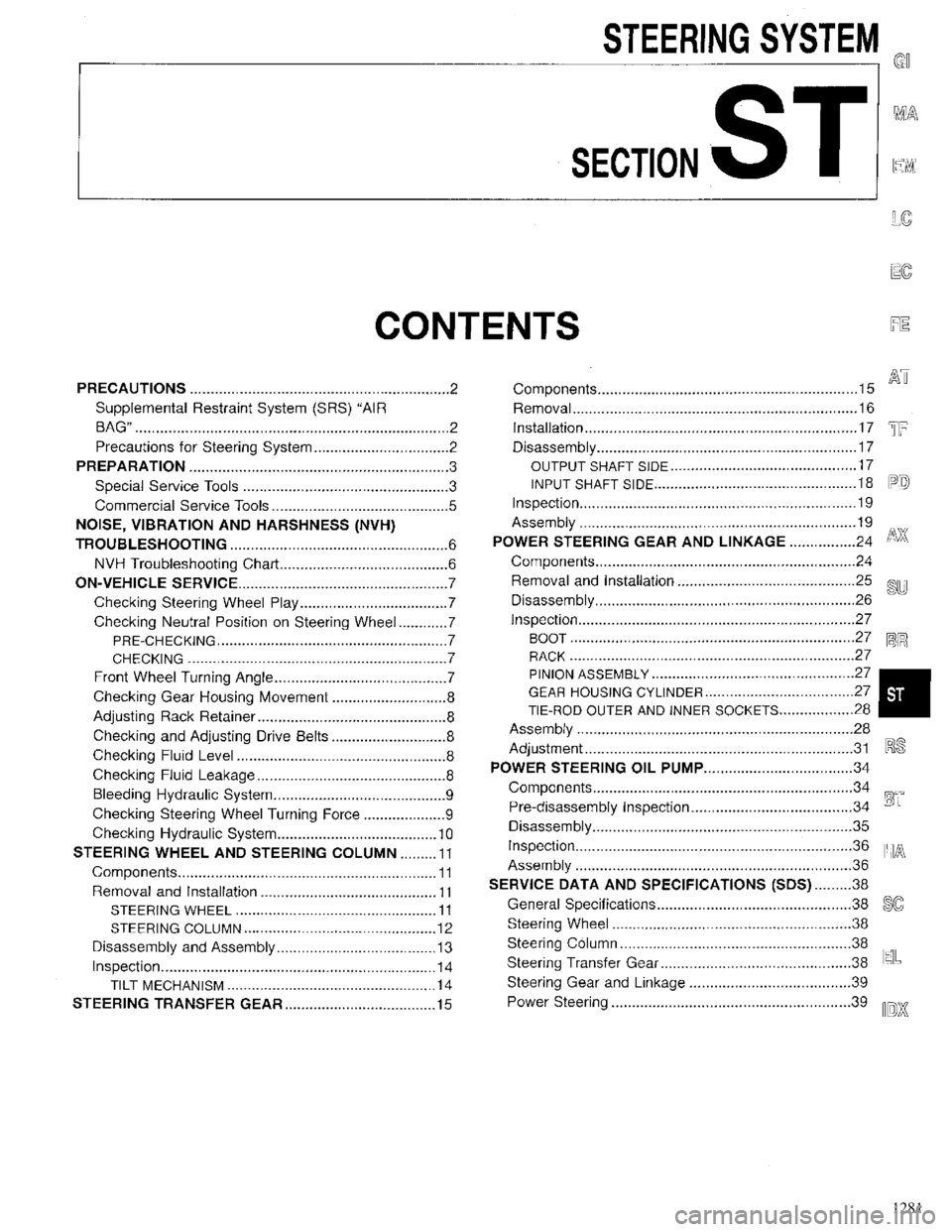 INFINITI QX4 1998  Factory Service Manual 1281 